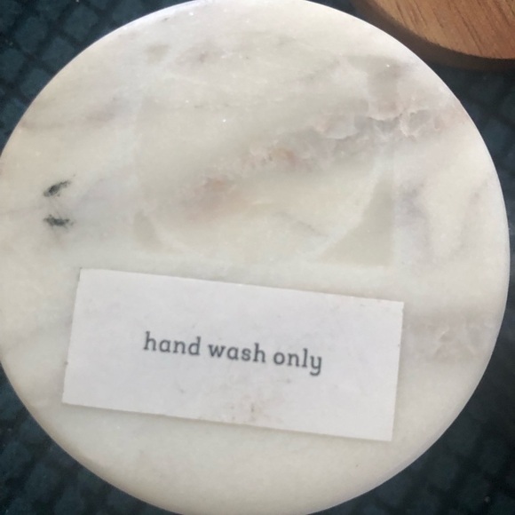 Marble Salt Pepper Bowl Salt Box Salt Cellar Set Solid Natural Wood Dining 2.5” - Picture 5 of 5